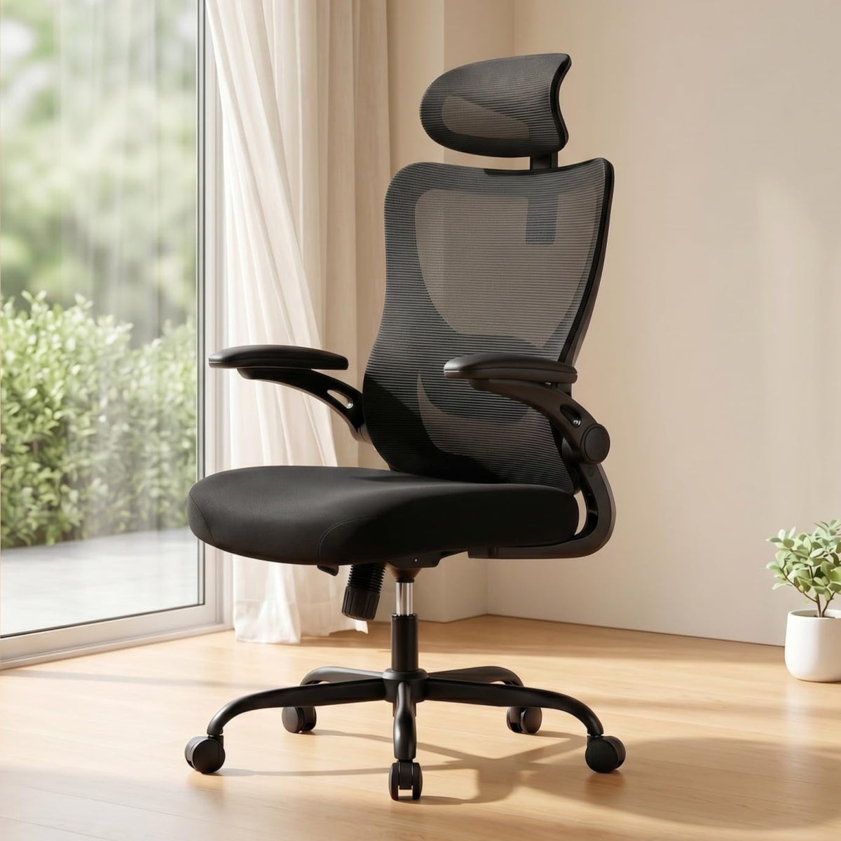 Sedia ergonomica con braccioli 3D HUANUO