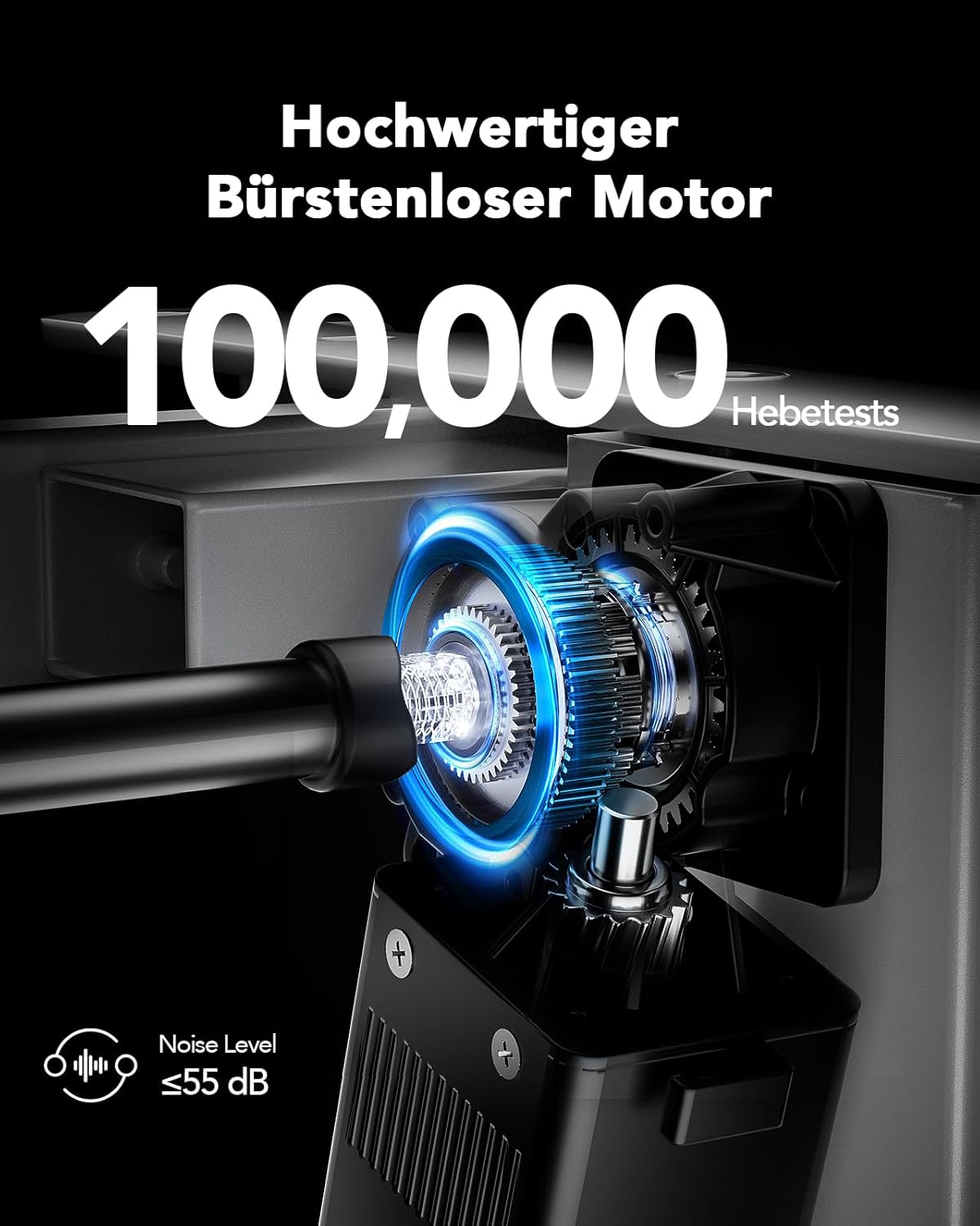 HUANUO Höhenverstellbarer Schreibtisch 160x80cm,25MM Ganze Tischplatte mit Bürstenloser Motor,Ergonomischer Steh-Sitz Tisch Stehpult,Einfache Montage Elektrischer Stehschreibtisch für Homeoffice