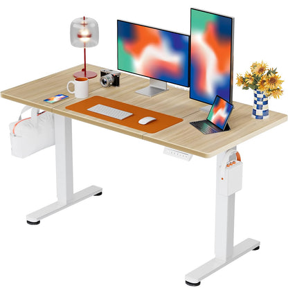 ErGear Electric Height Adjustable Desk 100 x 60 cm, Desk Height Adjustable with 4 Memory Smart Desk for Home Office with Connection Plate