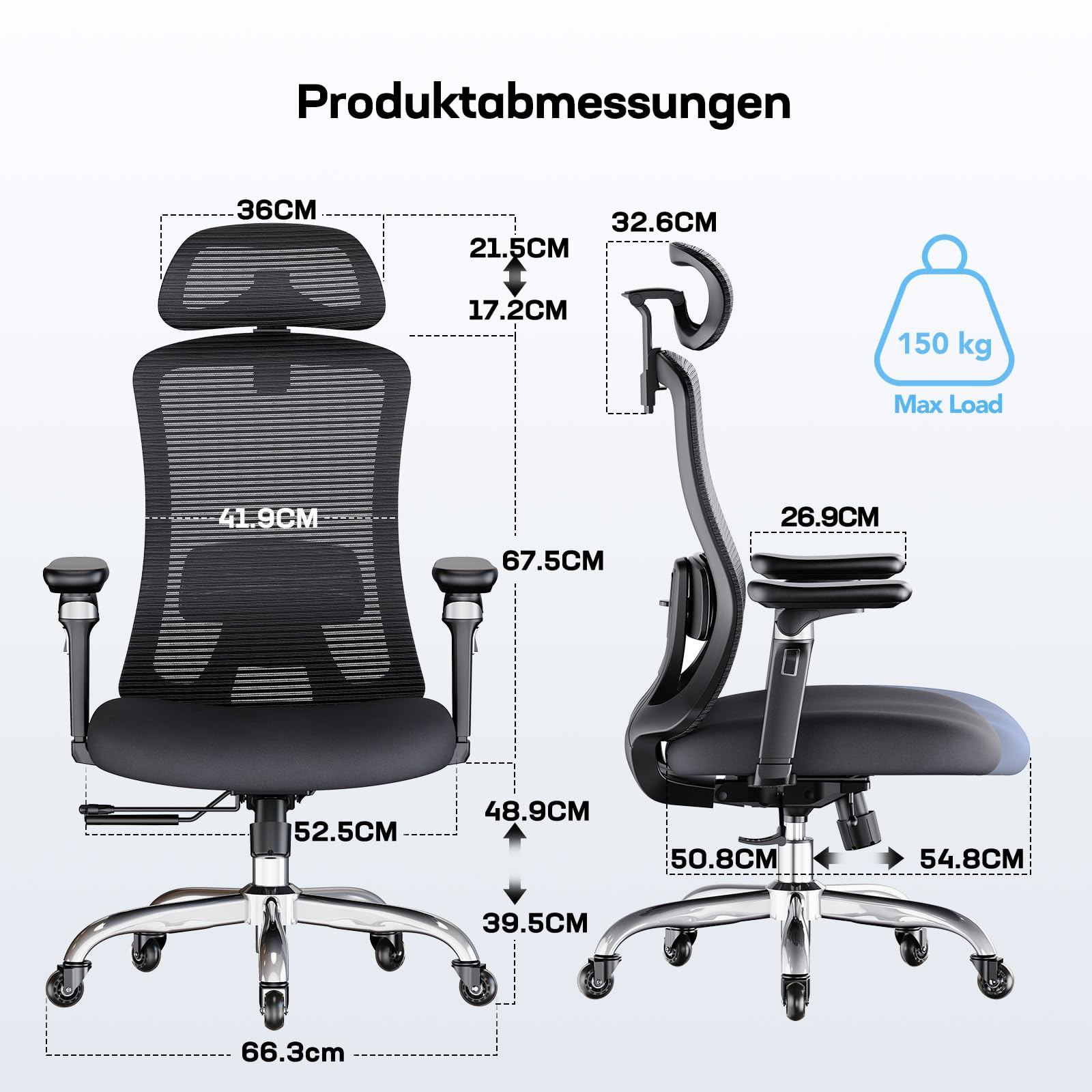 Sedia ergonomica regolabile 6D HUANUO