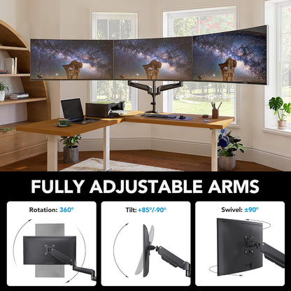 Dreifach-Monitorarm (17-32 Zoll) mit Höhenverstellung