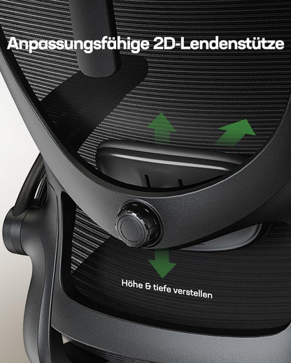 Sedia ergonomica con braccioli 3D HUANUO
