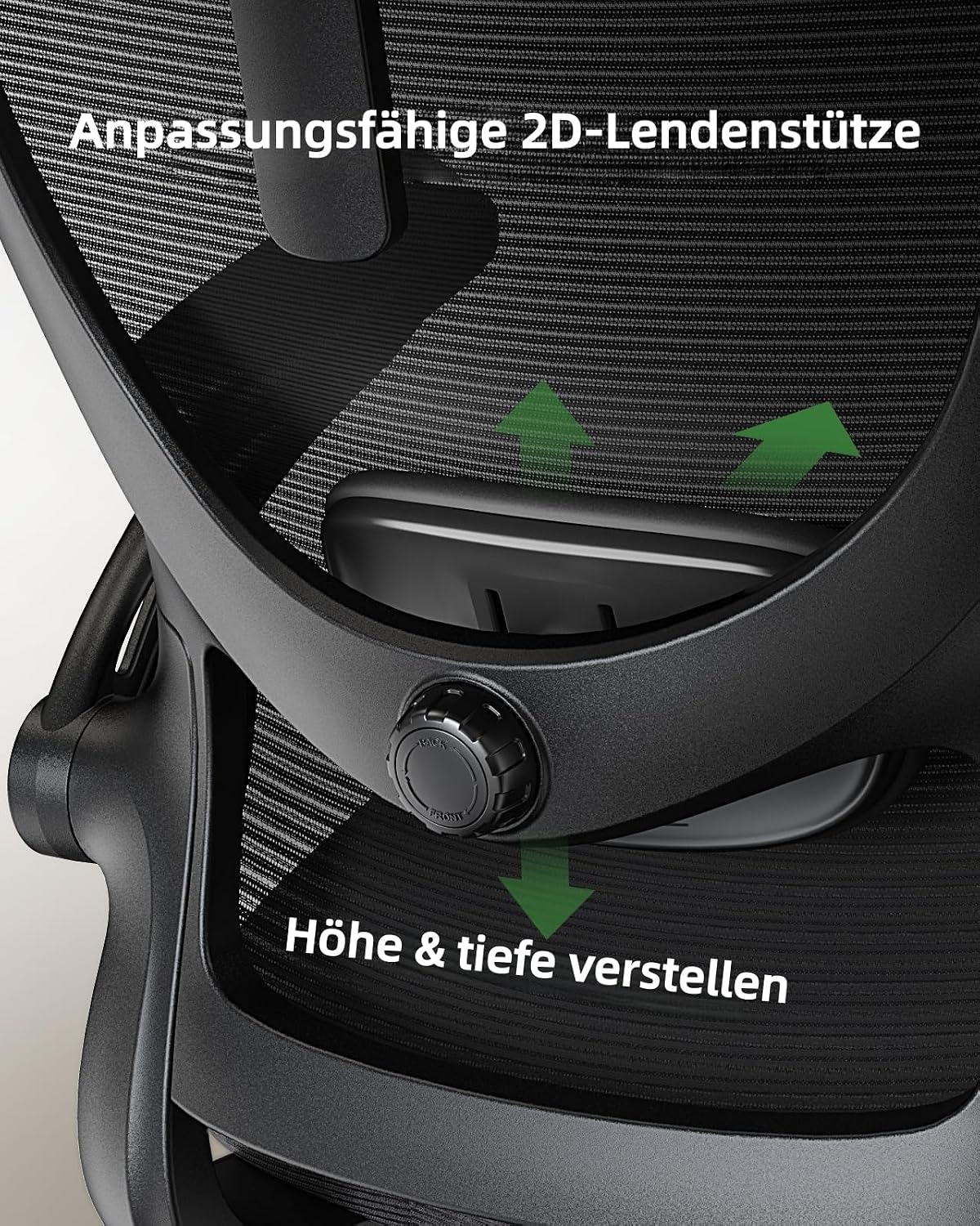 Sedia ergonomica con braccioli 3D HUANUO