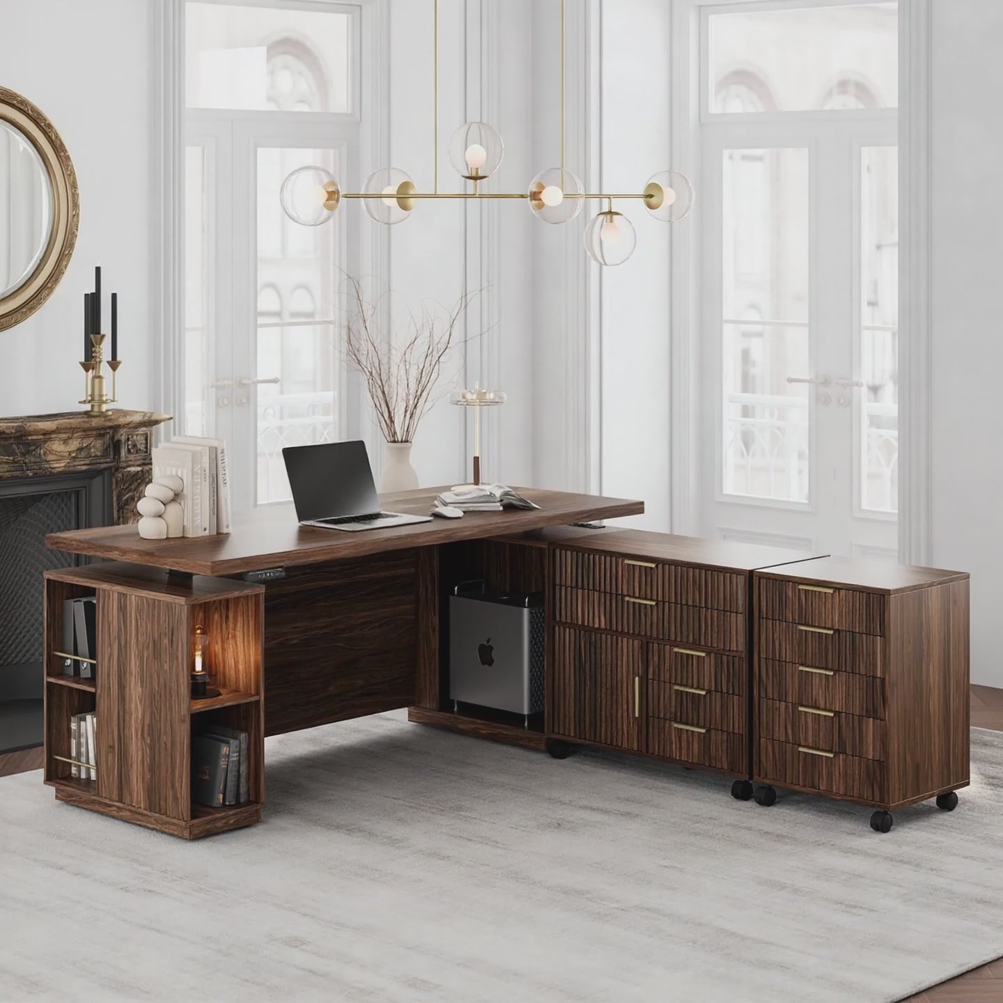 Carica il video: Scrivania alta Premium Opal da 70"